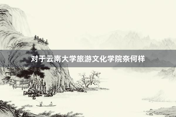 对于云南大学旅游文化学院奈何样
